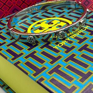 Tory Burch Silver Bangle Bracelet